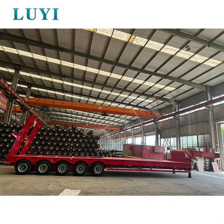 10 Axle Extendable Lowbed Semi Trailer