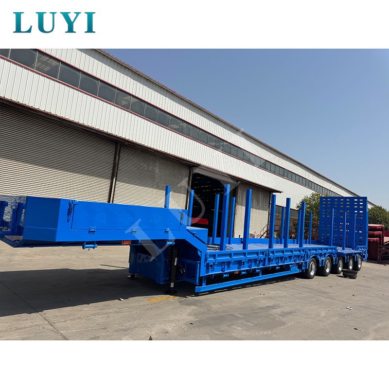 5-axle 60-ton Heavy-duty Low-bed Truck, Retractable Low-bed Semi-trailer best