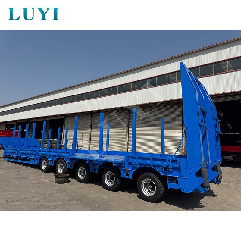 5-axle 60-ton Heavy-duty Low-bed Truck, Retractable Low-bed Semi-trailer best